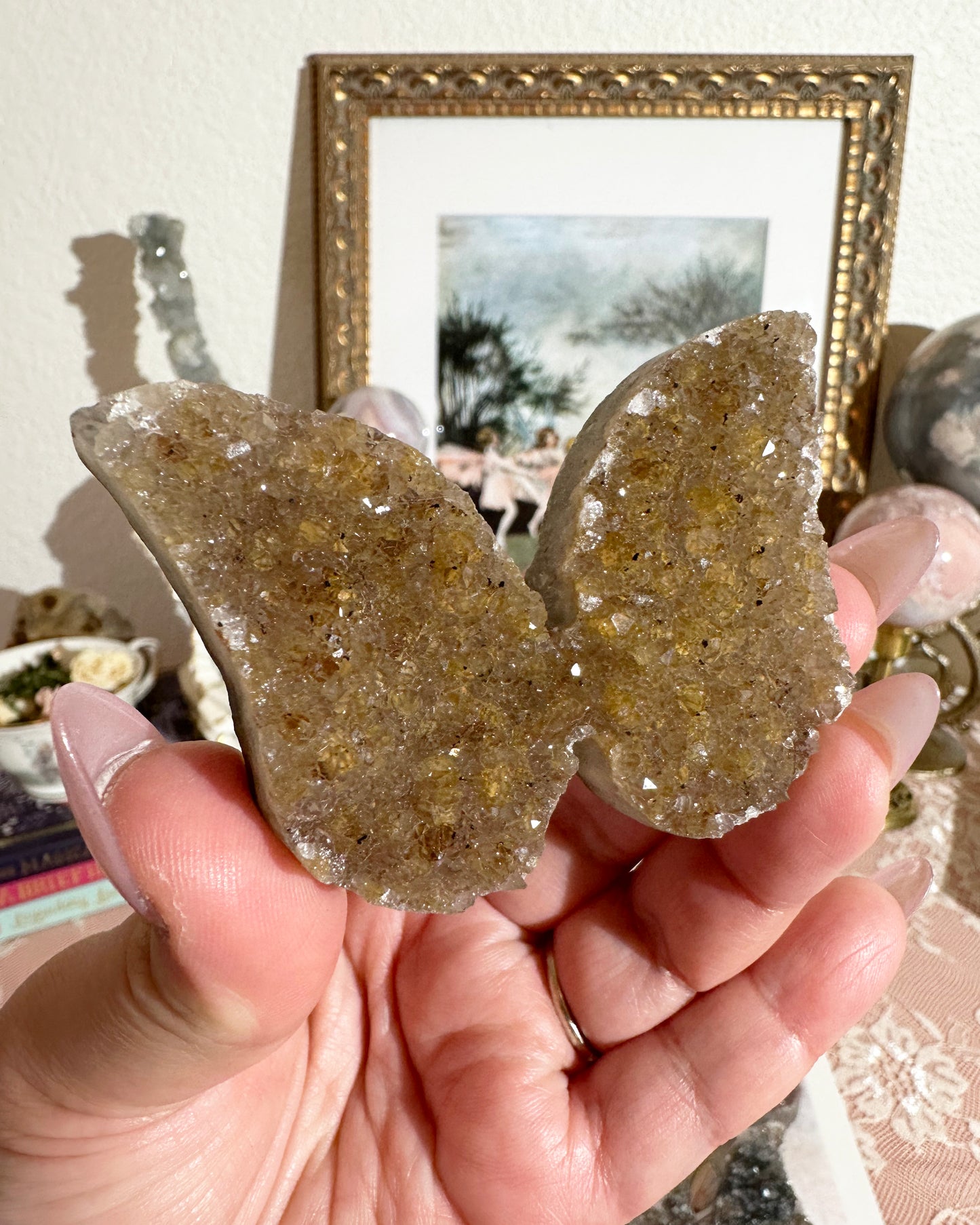 Rainbow Amethyst Butterfly Crystal – Druzy Carving, Transformation | Choose Your Piece