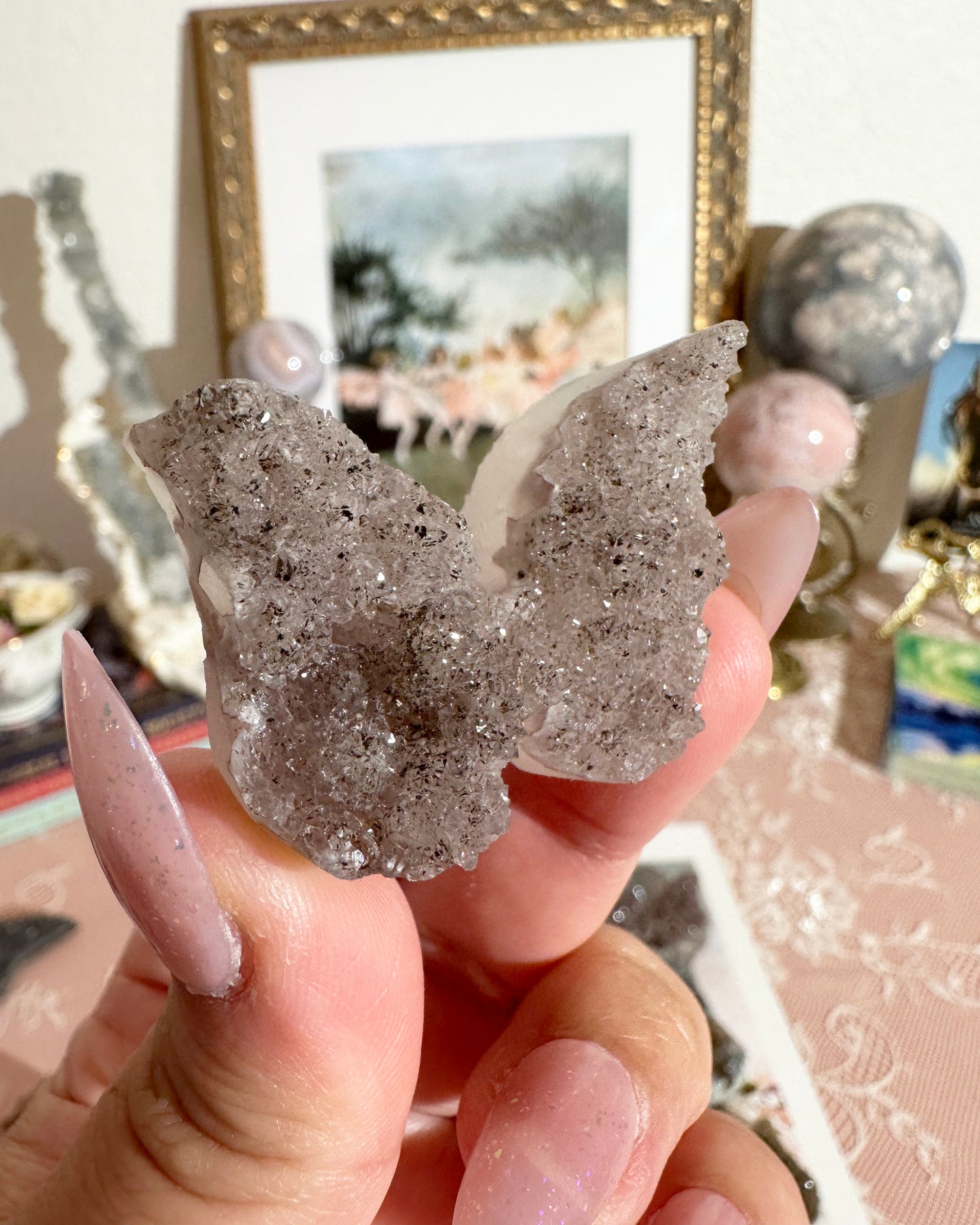 Rainbow Amethyst Butterfly Crystal – Druzy Carving, Transformation | Choose Your Piece