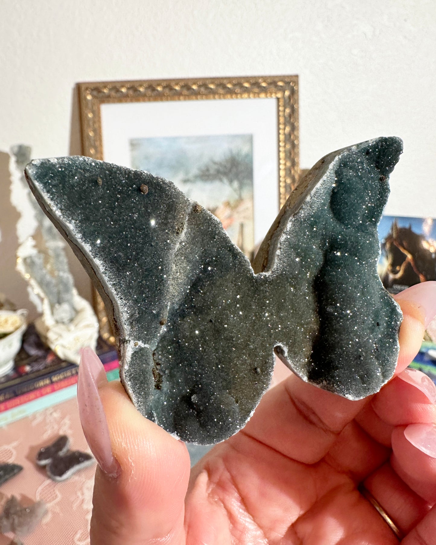 Rainbow Amethyst Butterfly Crystal – Druzy Carving, Transformation | Choose Your Piece