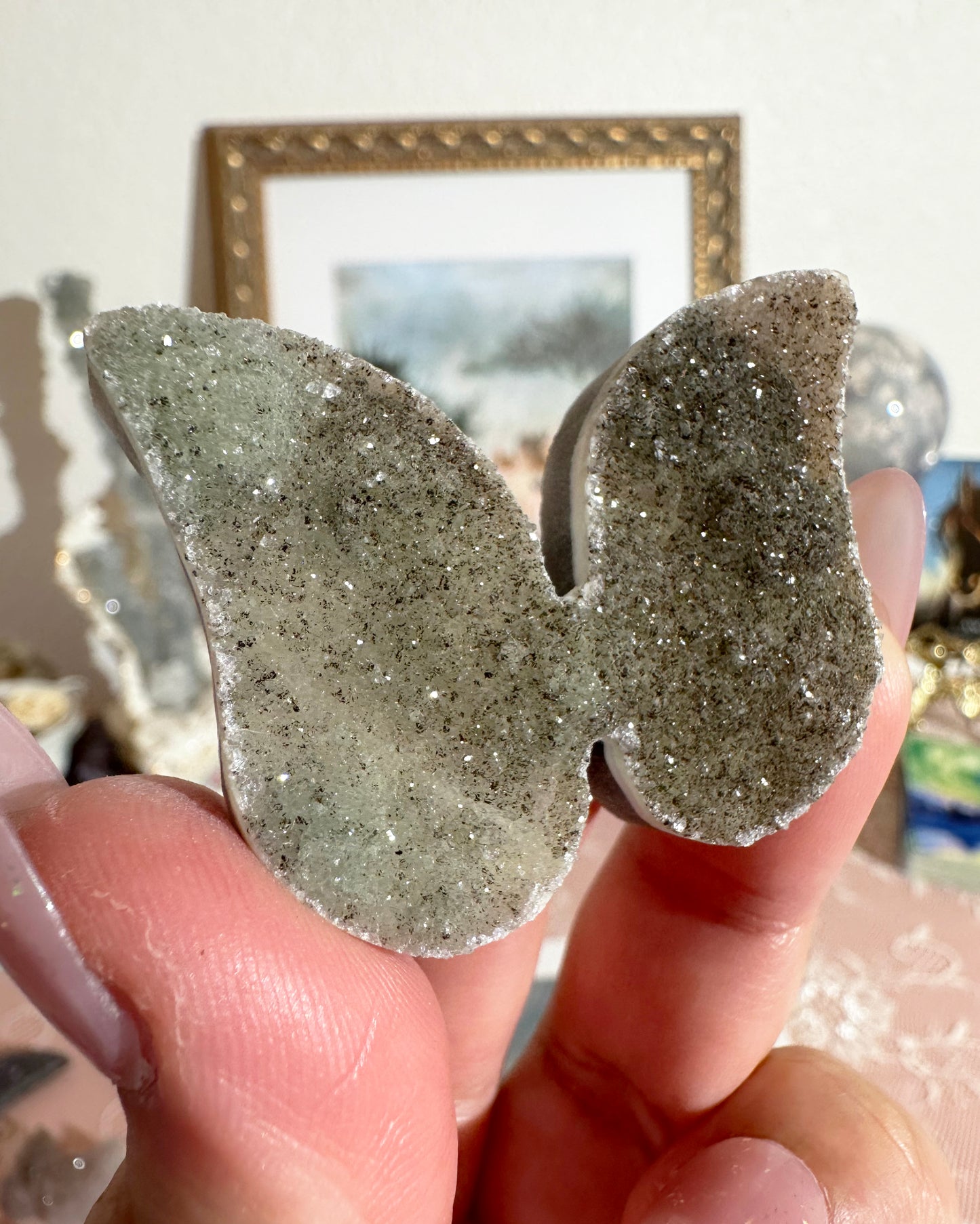 Rainbow Amethyst Butterfly Crystal – Druzy Carving, Transformation | Choose Your Piece