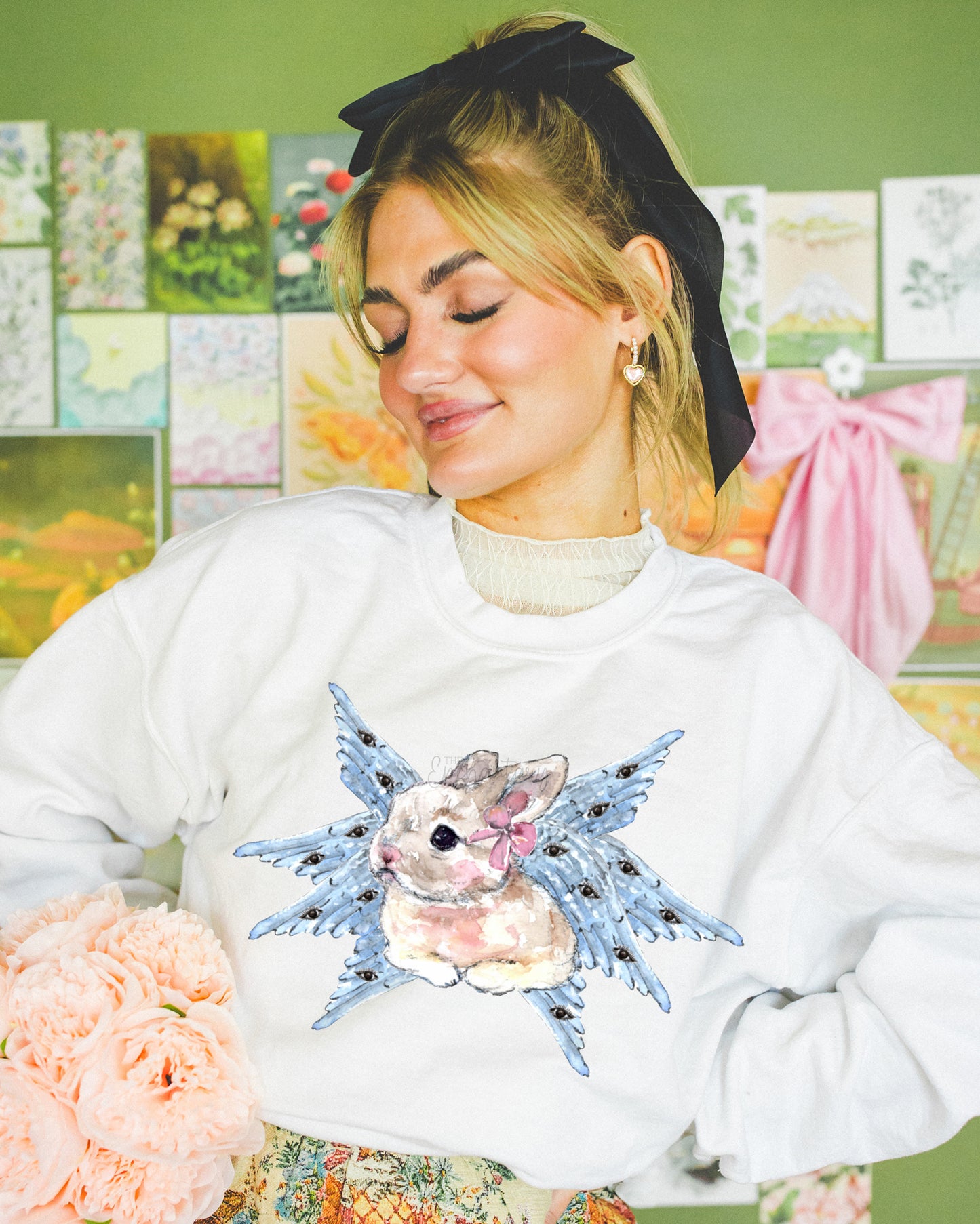 Be Not Afraid Biblically Accurate Angel Bunny Sweatshirt - Soft Pullover (Unisex)