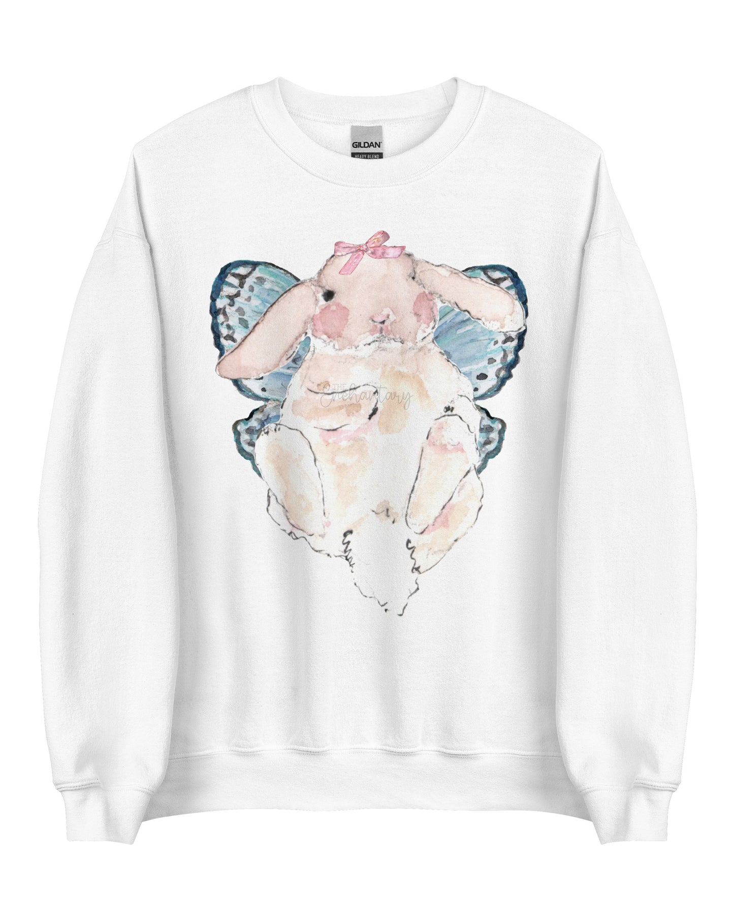 Butterfly Bunny Fairycore Sweatshirt - Winged Rabbit Soft Pullover (Unisex)
