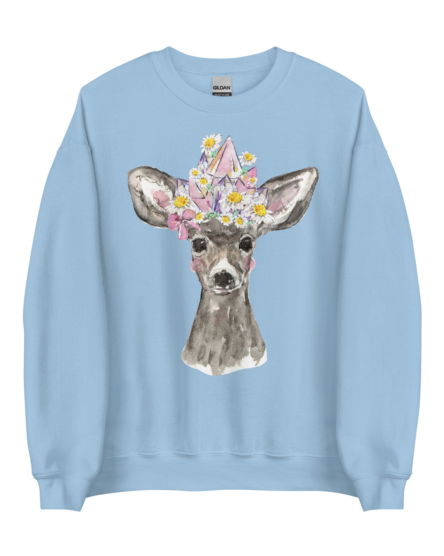Coquette Crystal Deer Sweatshirt - Crystal Lover Gift Soft Pullover (Unisex)