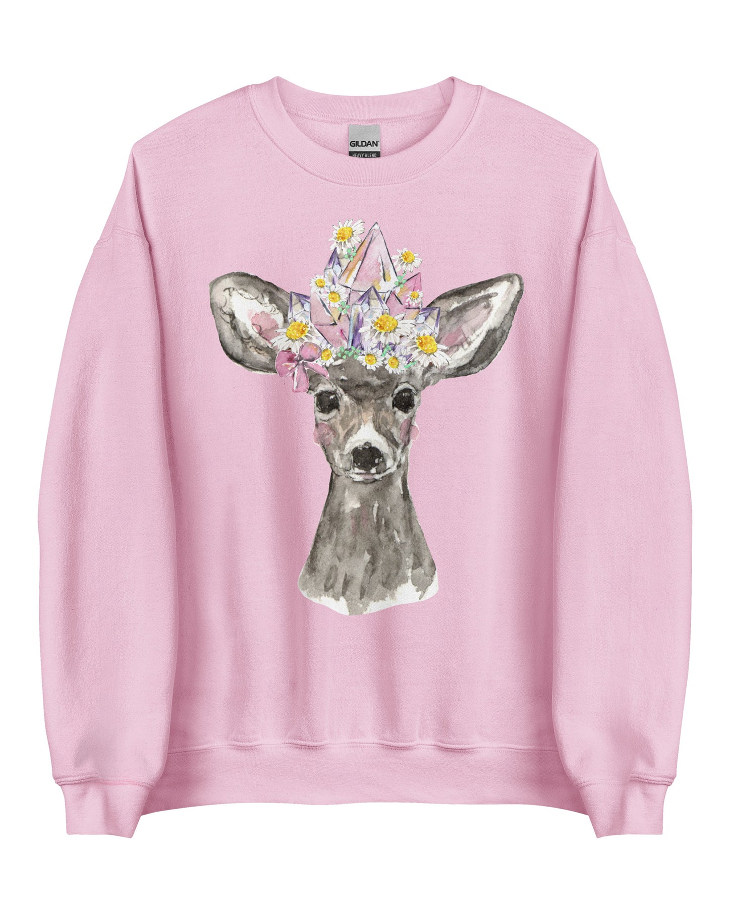 Coquette Crystal Deer Sweatshirt - Crystal Lover Gift Soft Pullover (Unisex)
