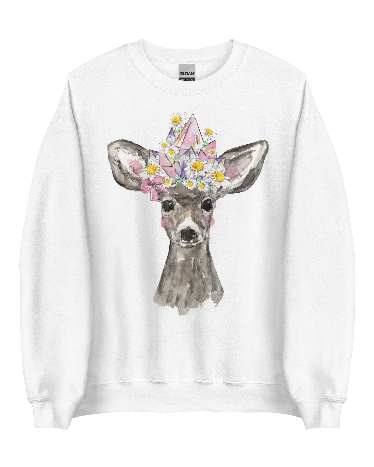 Coquette Crystal Deer Sweatshirt - Crystal Lover Gift Soft Pullover (Unisex)