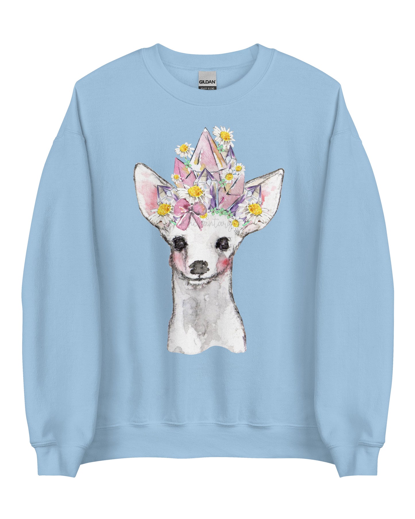 White Hart Crystal Deer Sweatshirt - Crystal Lover Gift Soft Pullover (Unisex)