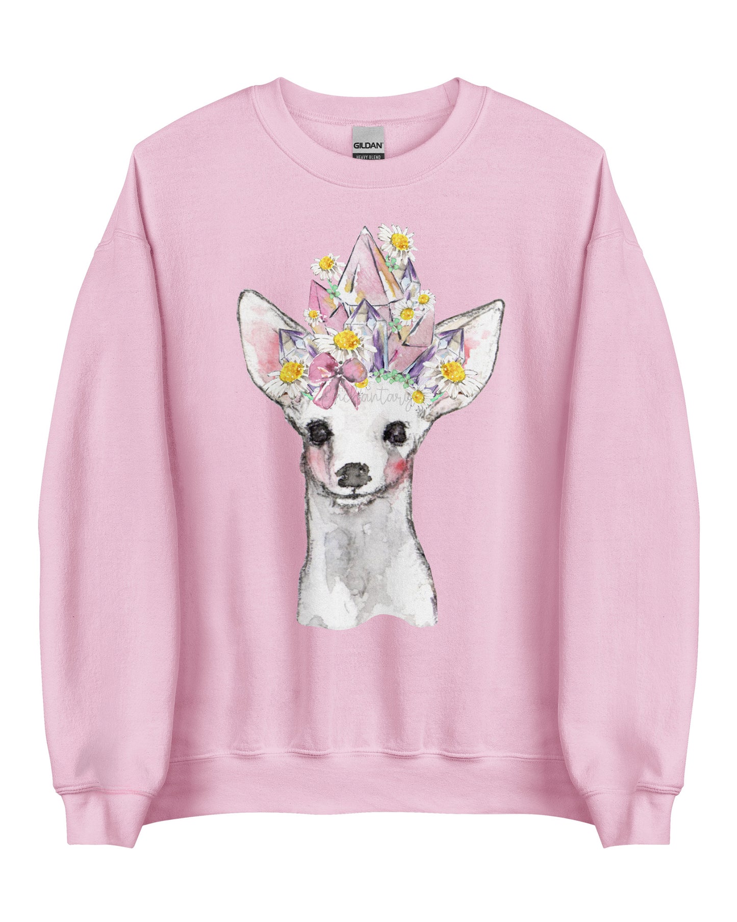 White Hart Crystal Deer Sweatshirt - Crystal Lover Gift Soft Pullover (Unisex)
