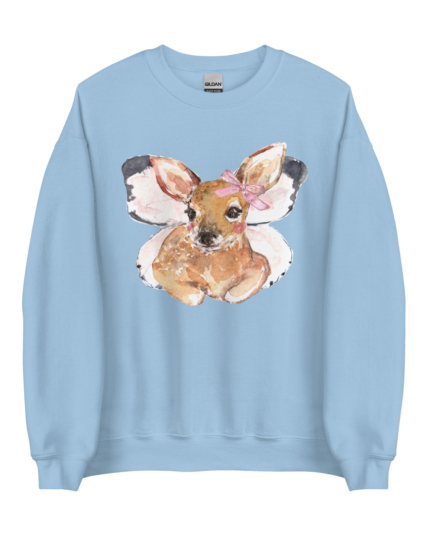 Butterfly Fawn Cottagecore Sweatshirt - Winged Deer Soft Pullover (Unisex)