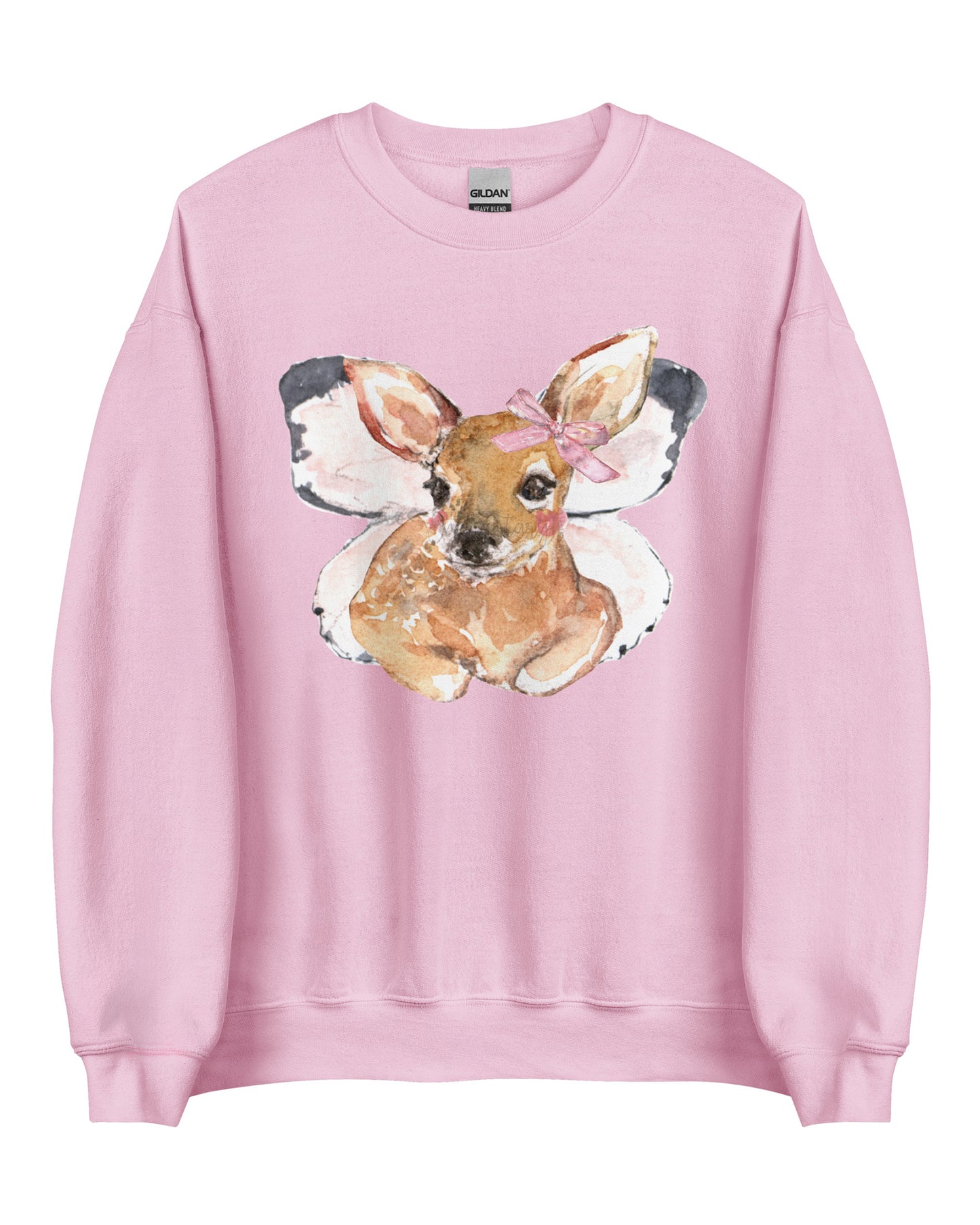 Butterfly Fawn Cottagecore Sweatshirt - Winged Deer Soft Pullover (Unisex)