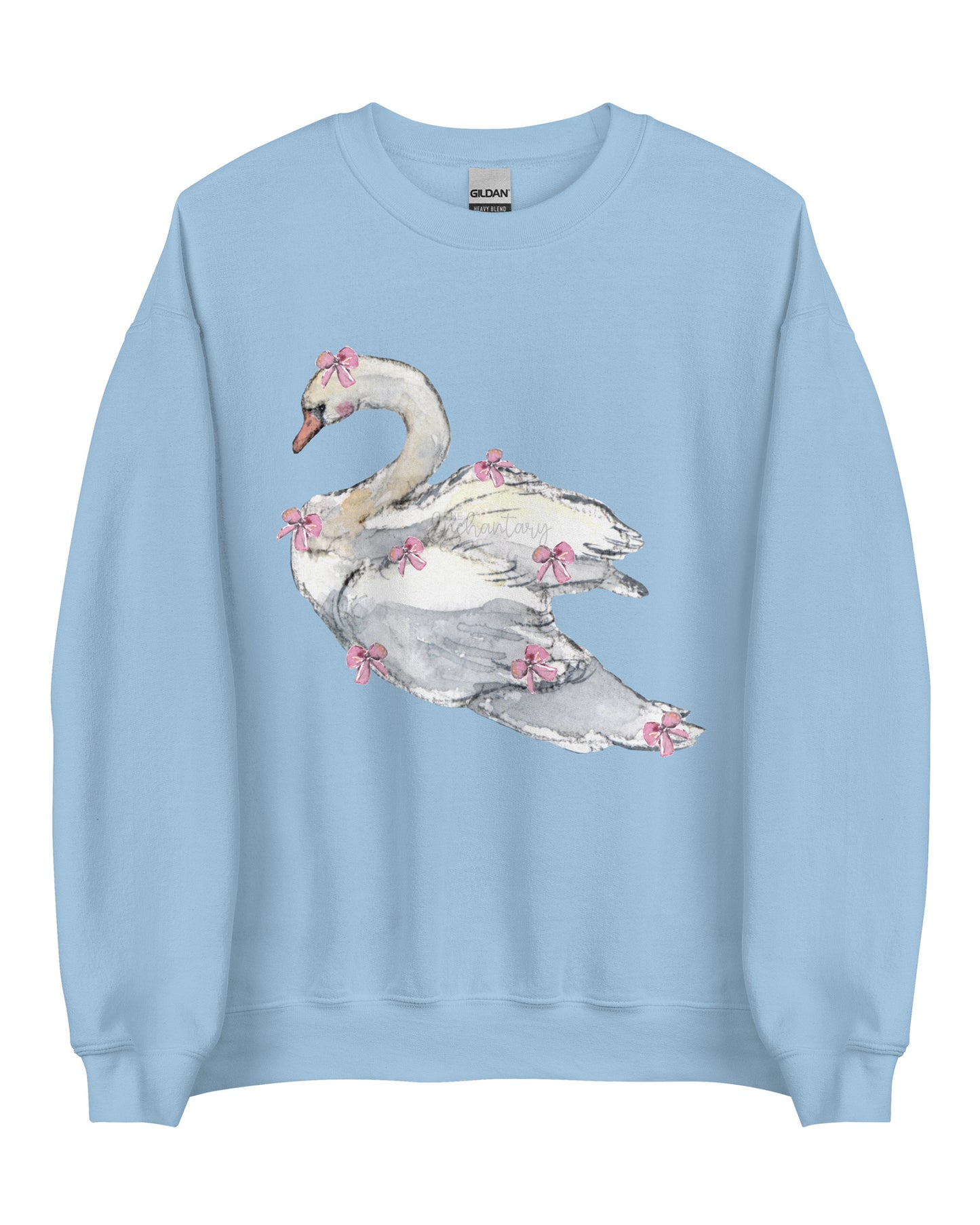 Swan Song - Coquette Swan Sweatshirt - Cottagecore Vibes Soft Pullover (Unisex)