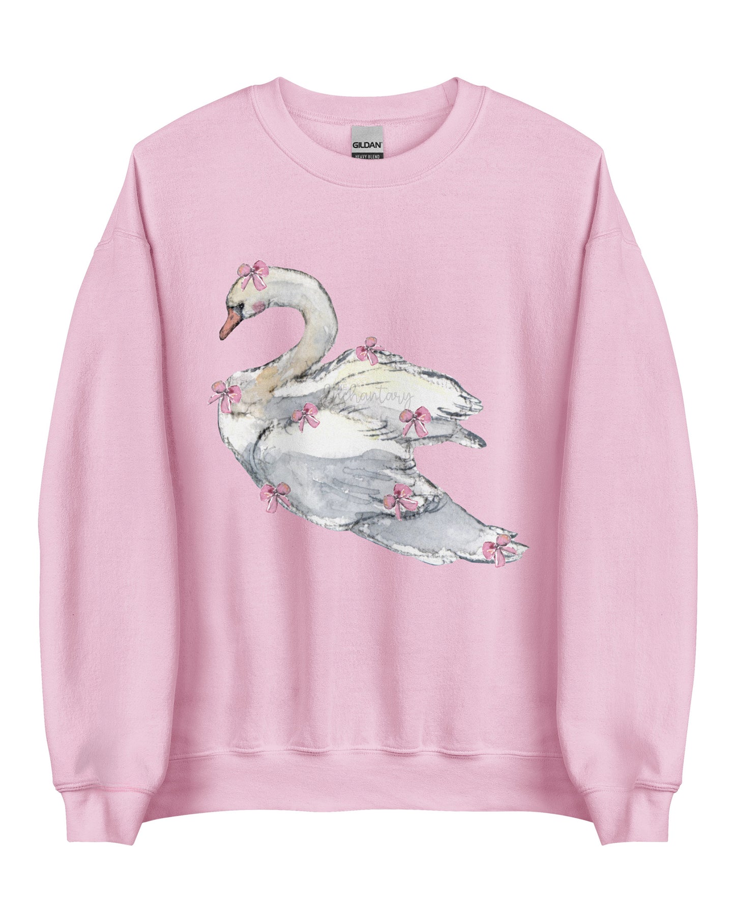 Swan Song - Coquette Swan Sweatshirt - Cottagecore Vibes Soft Pullover (Unisex)