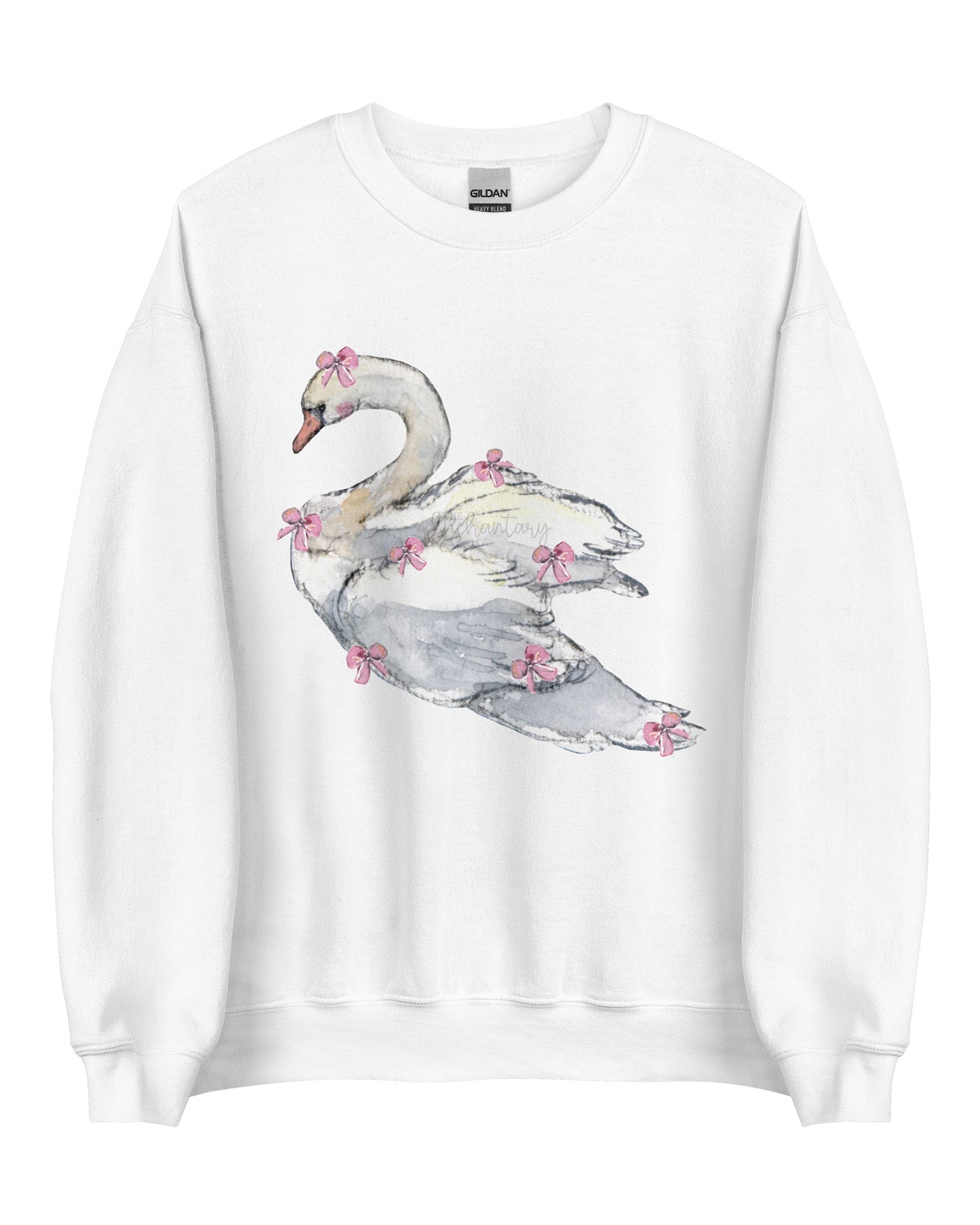 Swan Song - Coquette Swan Sweatshirt - Cottagecore Vibes Soft Pullover (Unisex)
