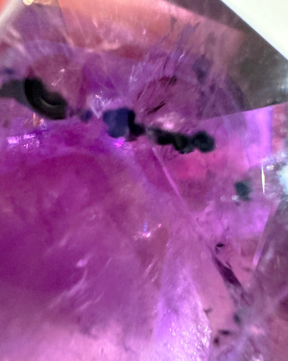 Amethyst Freeform Crystal with Goethite Inclusions – Stone for Insight & Grounding | Choose Your Piece