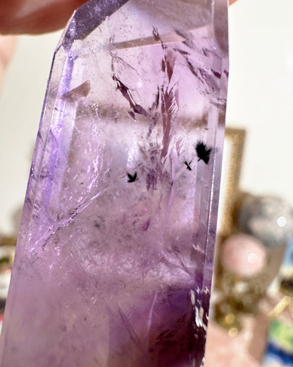 Amethyst Freeform Crystal with Goethite Inclusions – Stone for Insight & Grounding | Choose Your Piece