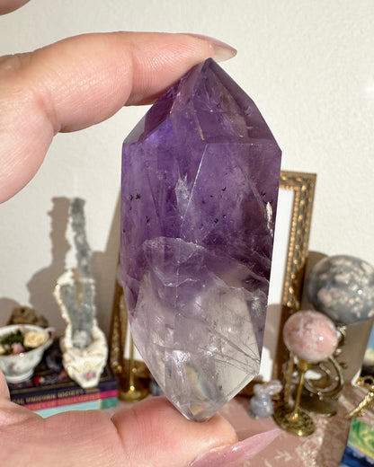 Amethyst Freeform Crystal with Goethite Inclusions – Stone for Insight & Grounding | Choose Your Piece