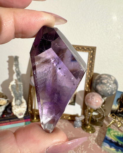 Amethyst Freeform Crystal with Goethite Inclusions – Stone for Insight & Grounding | Choose Your Piece