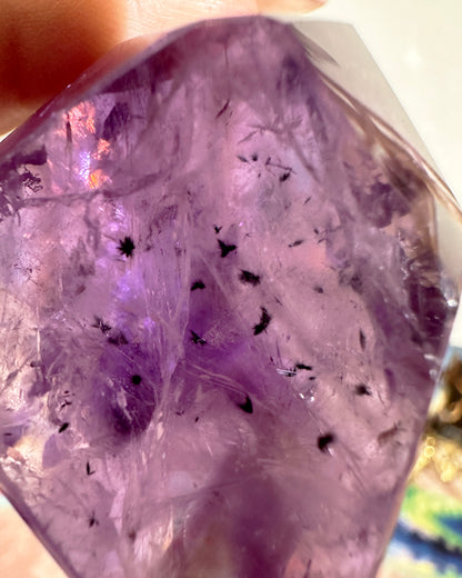 Amethyst Freeform Crystal with Goethite Inclusions – Stone for Insight & Grounding | Choose Your Piece
