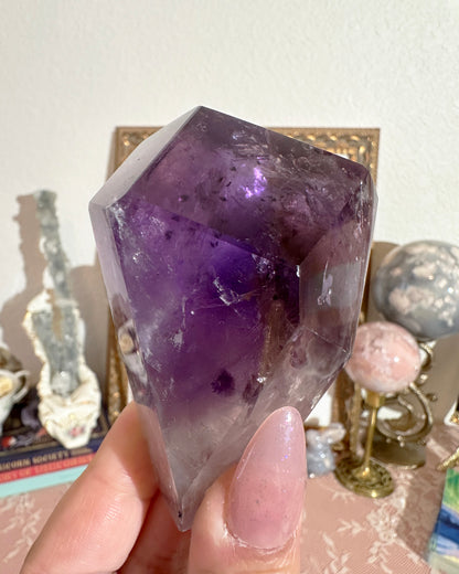 Amethyst Freeform Crystal with Goethite Inclusions – Stone for Insight & Grounding | Choose Your Piece