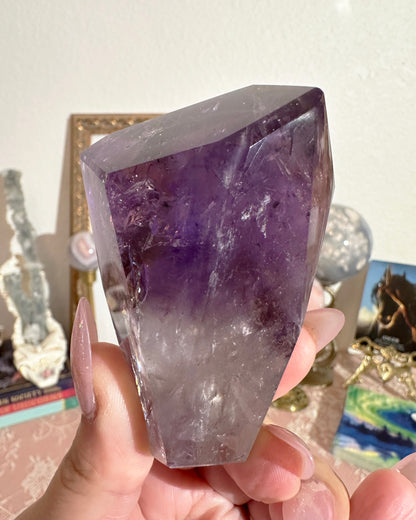 Amethyst Freeform Crystal with Goethite Inclusions – Stone for Insight & Grounding | Choose Your Piece