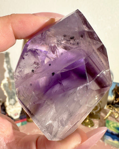 Amethyst Freeform Crystal with Goethite Inclusions – Stone for Insight & Grounding | Choose Your Piece