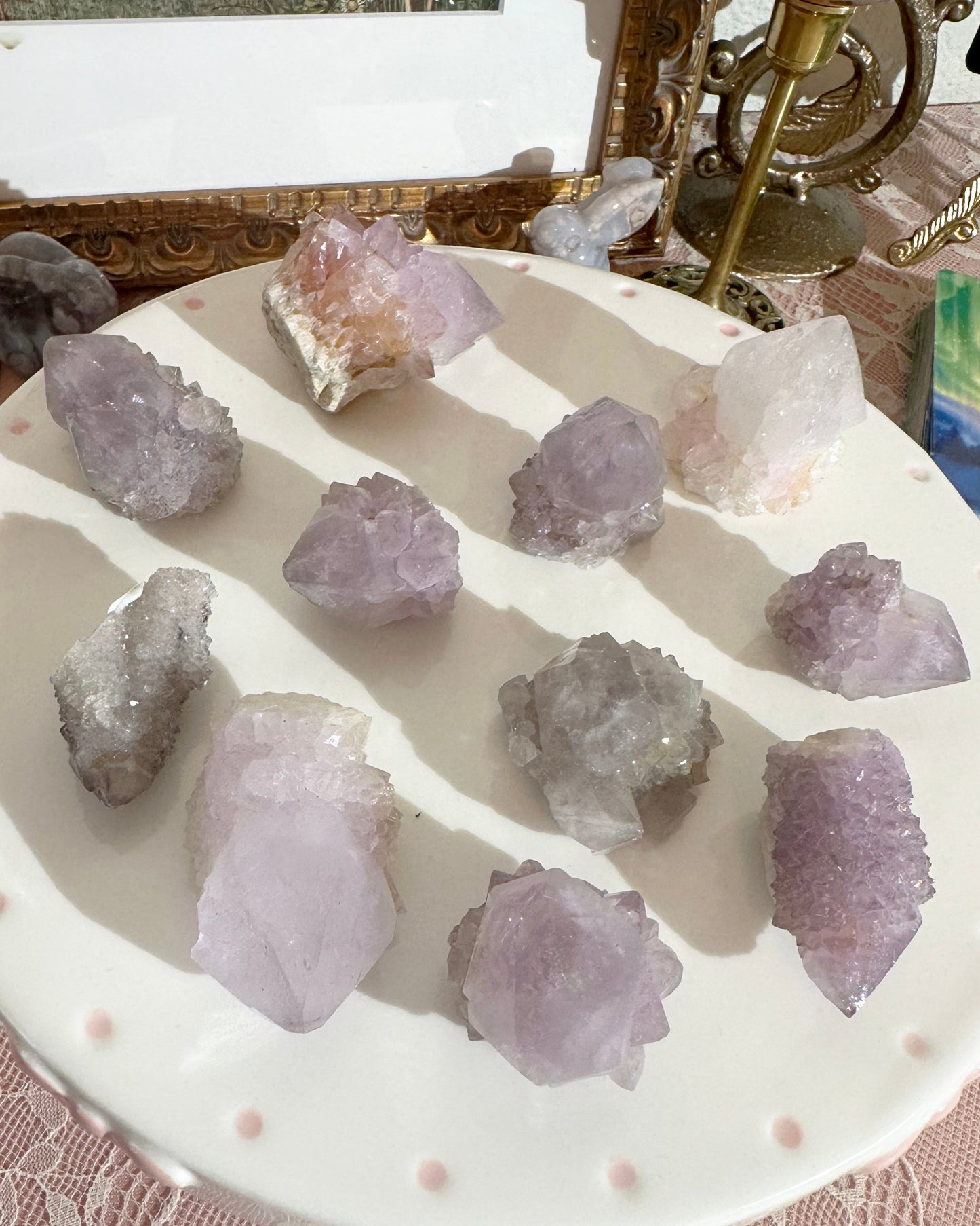 Spirit Quartz Point (Finger) Crystal – Small Druzy Fairy Quartz Crystal, Crown Chakra | 1 Piece, Random Color