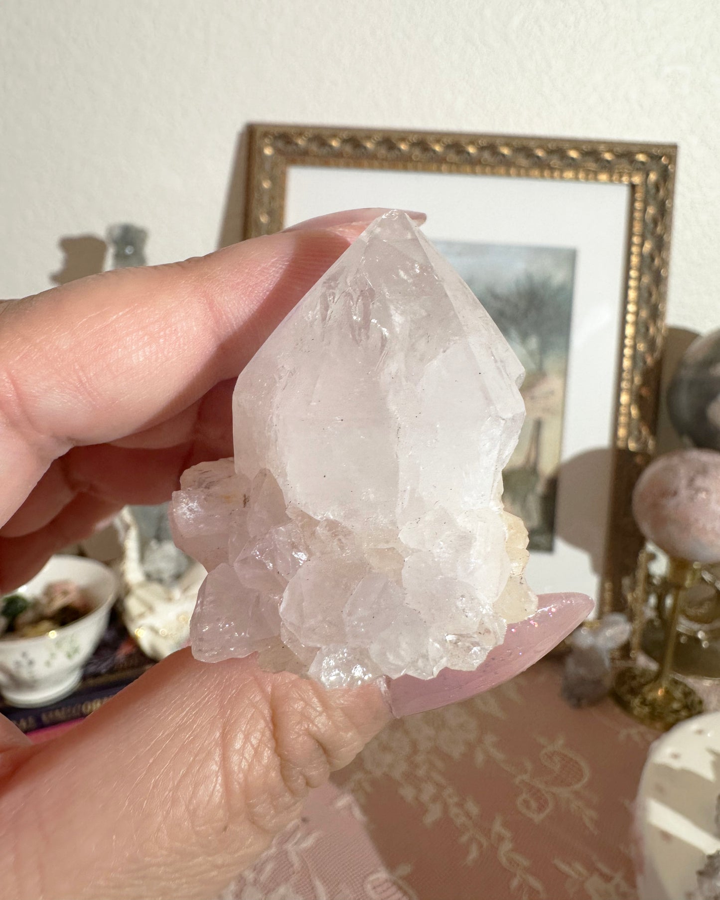 Spirit Quartz Point (Finger) Crystal – Small Druzy Fairy Quartz Crystal, Crown Chakra | 1 Piece, Random Color