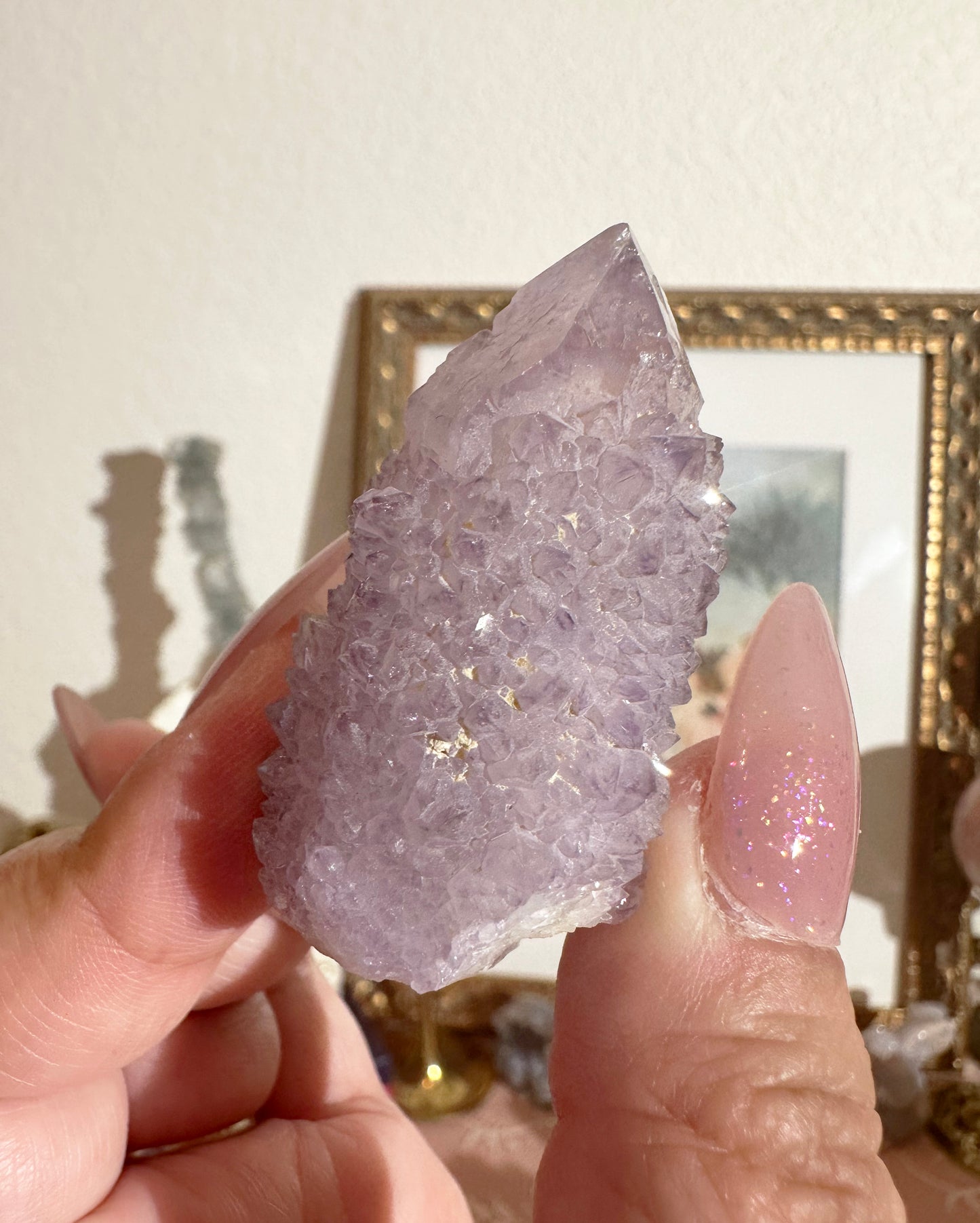 Spirit Quartz Point (Finger) Crystal – Small Druzy Fairy Quartz Crystal, Crown Chakra | 1 Piece, Random Color