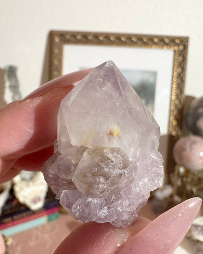 Spirit Quartz Point (Finger) Crystal – Small Druzy Fairy Quartz Crystal, Crown Chakra | 1 Piece, Random Color