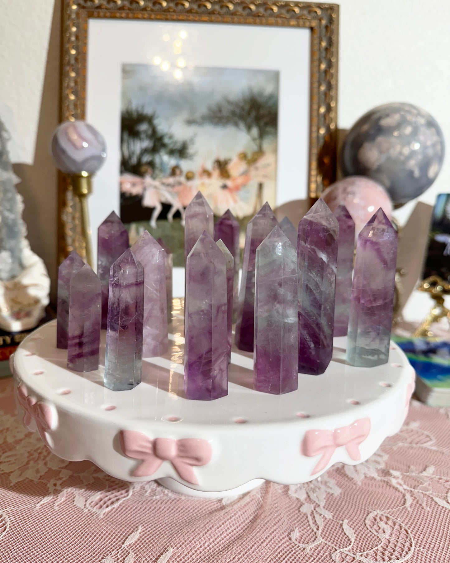 Candy Rainbow Fluorite Tower Crystal – Polished Multicolor Point, Focus & Protection | Choose Your Size, 1 Piece