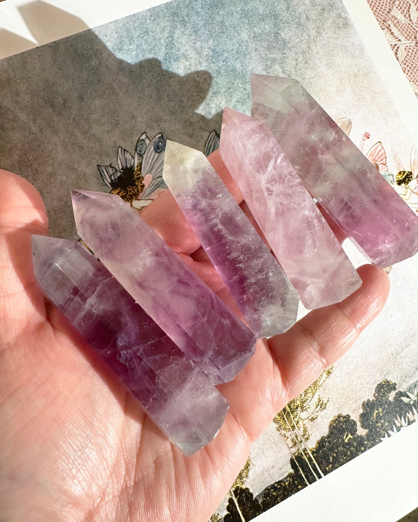 Candy Rainbow Fluorite Tower Crystal – Polished Multicolor Point, Focus & Protection | Choose Your Size, 1 Piece