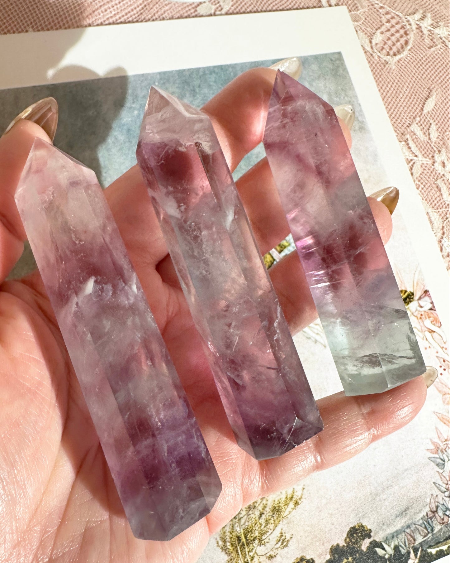 Candy Rainbow Fluorite Tower Crystal – Polished Multicolor Point, Focus & Protection | Choose Your Size, 1 Piece