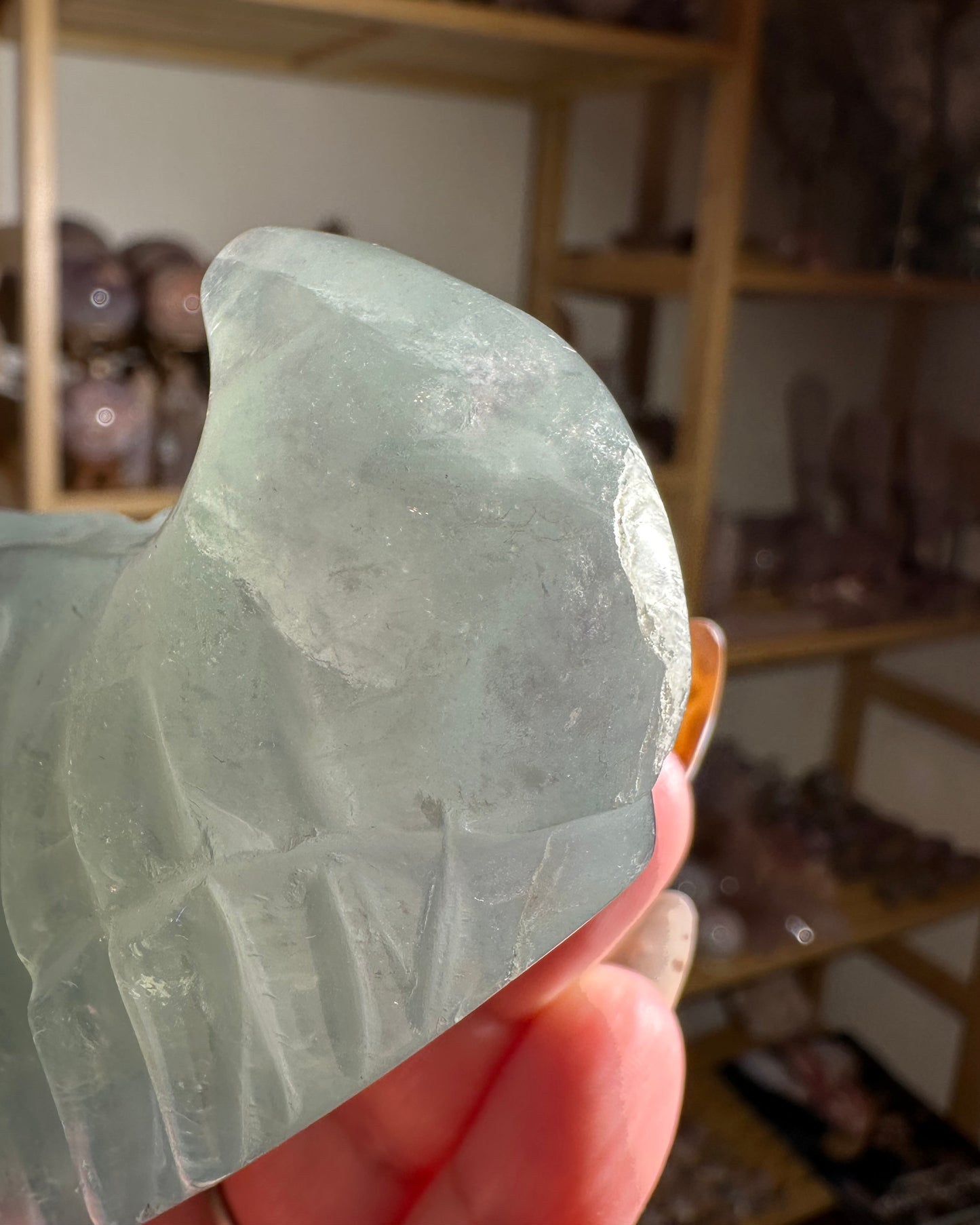Candy Rainbow Fluorite Dragon Crystal Carving – Focus & Protection Stone | Choose Your Piece