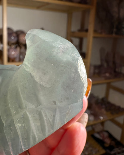 Candy Rainbow Fluorite Dragon Crystal Carving – Focus & Protection Stone | Choose Your Piece