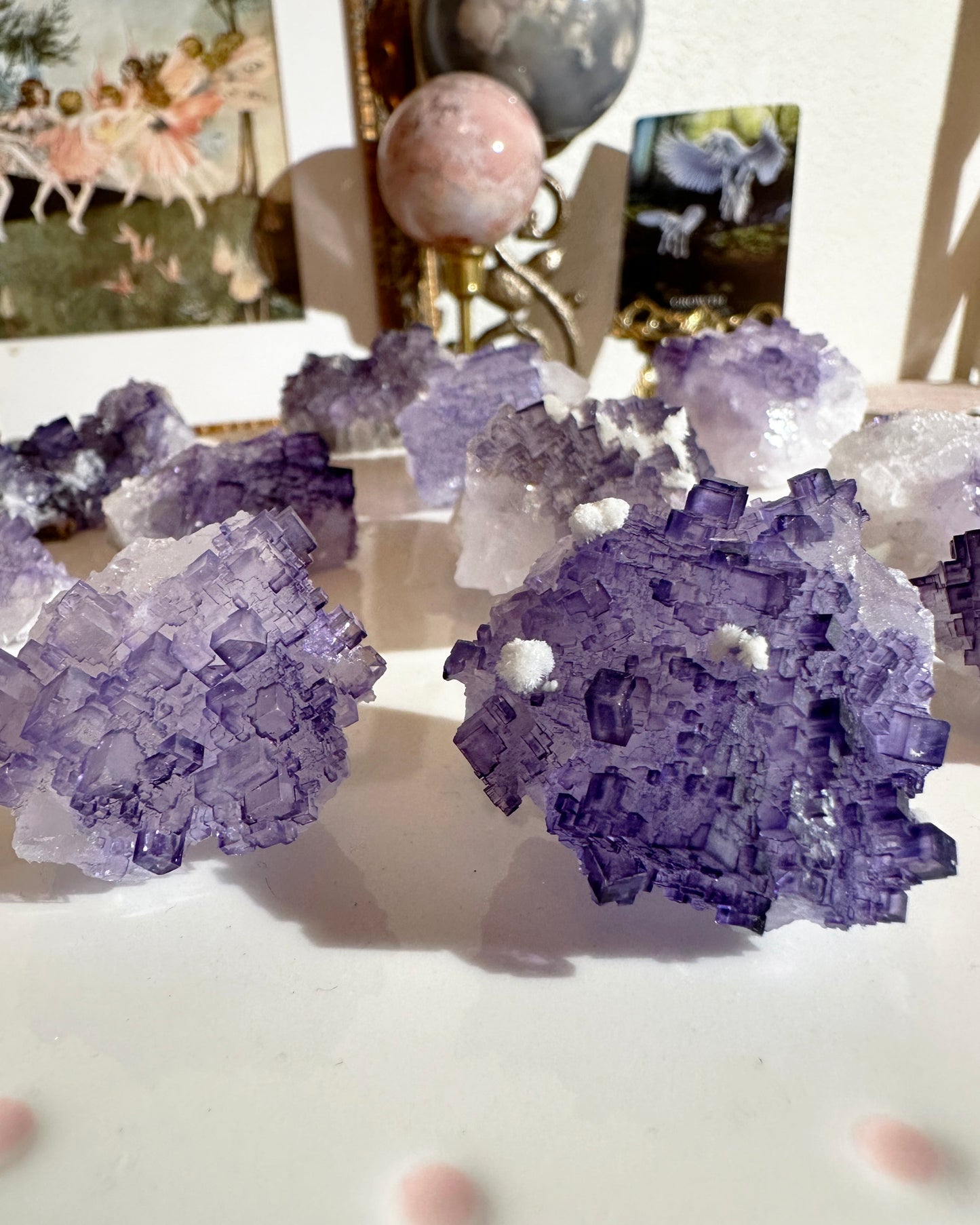 Tule Fluorite Specimen – Purple Fluorite Crystal (some with Calcite) Focus & Clarity | Choose Style, 1  Piece