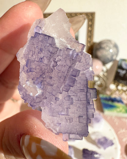 Tule Fluorite Specimen – Purple Fluorite Crystal (some with Calcite) Focus & Clarity | Choose Style, 1  Piece