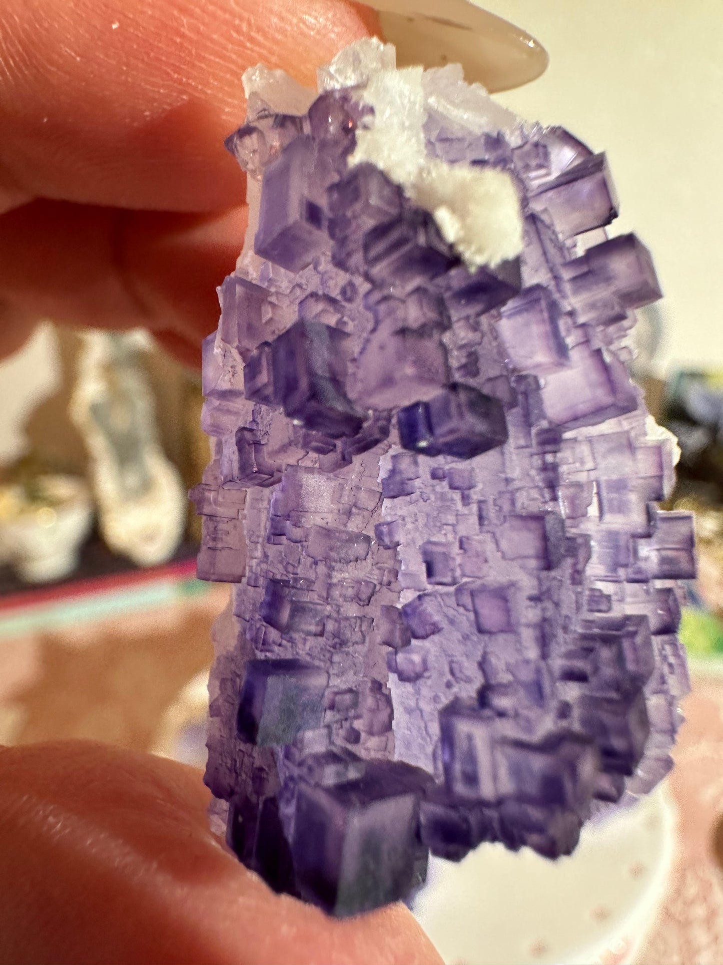 Tule Fluorite Specimen – Purple Fluorite Crystal (some with Calcite) Focus & Clarity | Choose Style, 1  Piece