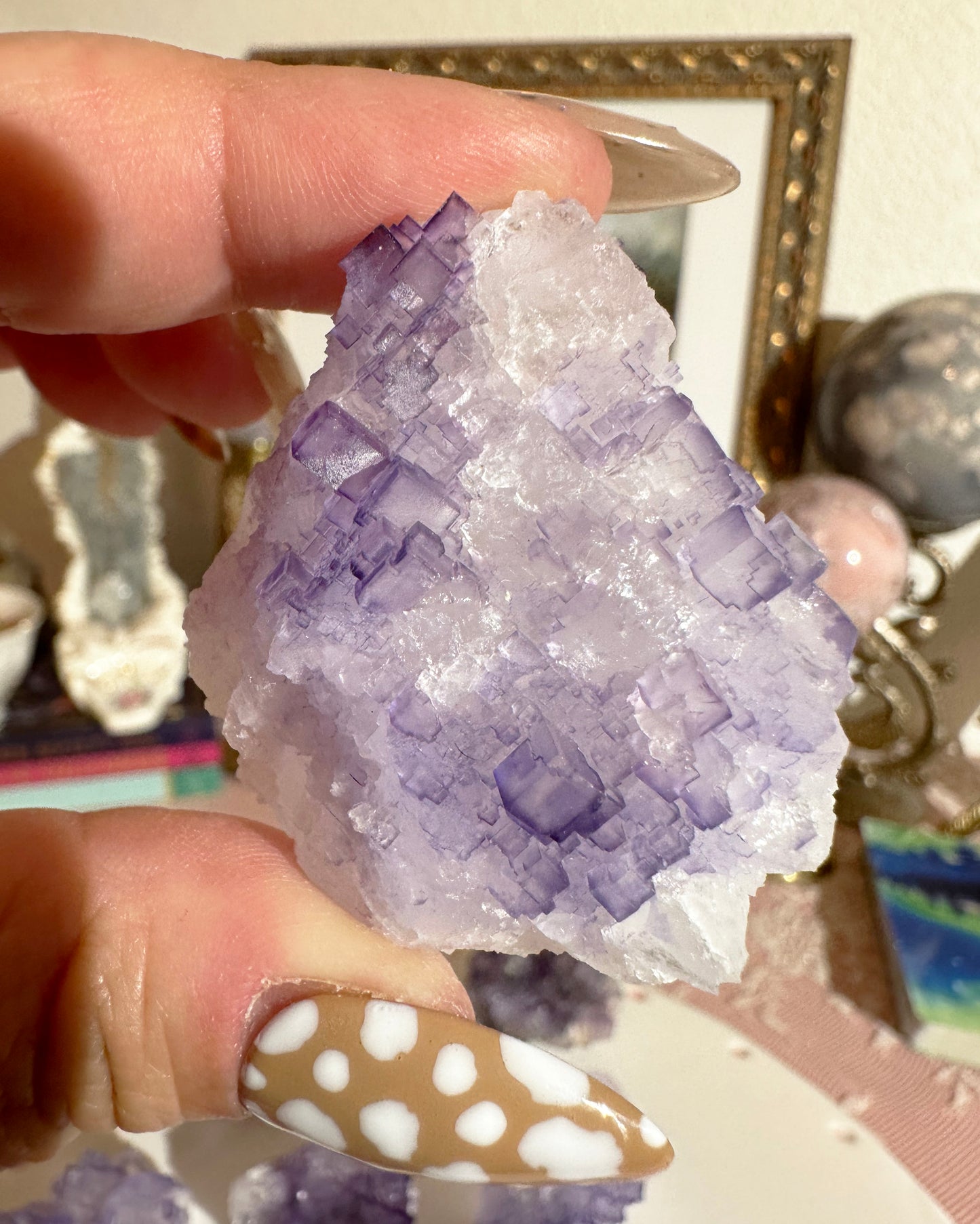 Tule Fluorite Specimen – Purple Fluorite Crystal (some with Calcite) Focus & Clarity | Choose Style, 1  Piece
