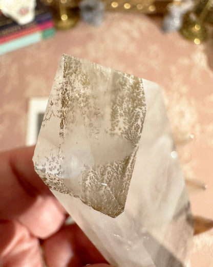 Small Dendritic Quartz Tower Crystal – Quartz Inclusion Point, Clarity & Growth Stone | Choose Your Piece