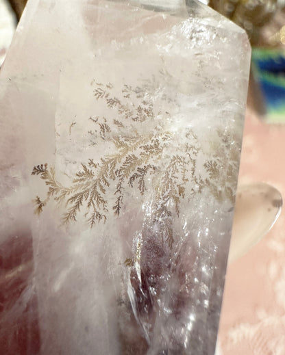 Small Dendritic Quartz Tower Crystal – Quartz Inclusion Point, Clarity & Growth Stone | Choose Your Piece