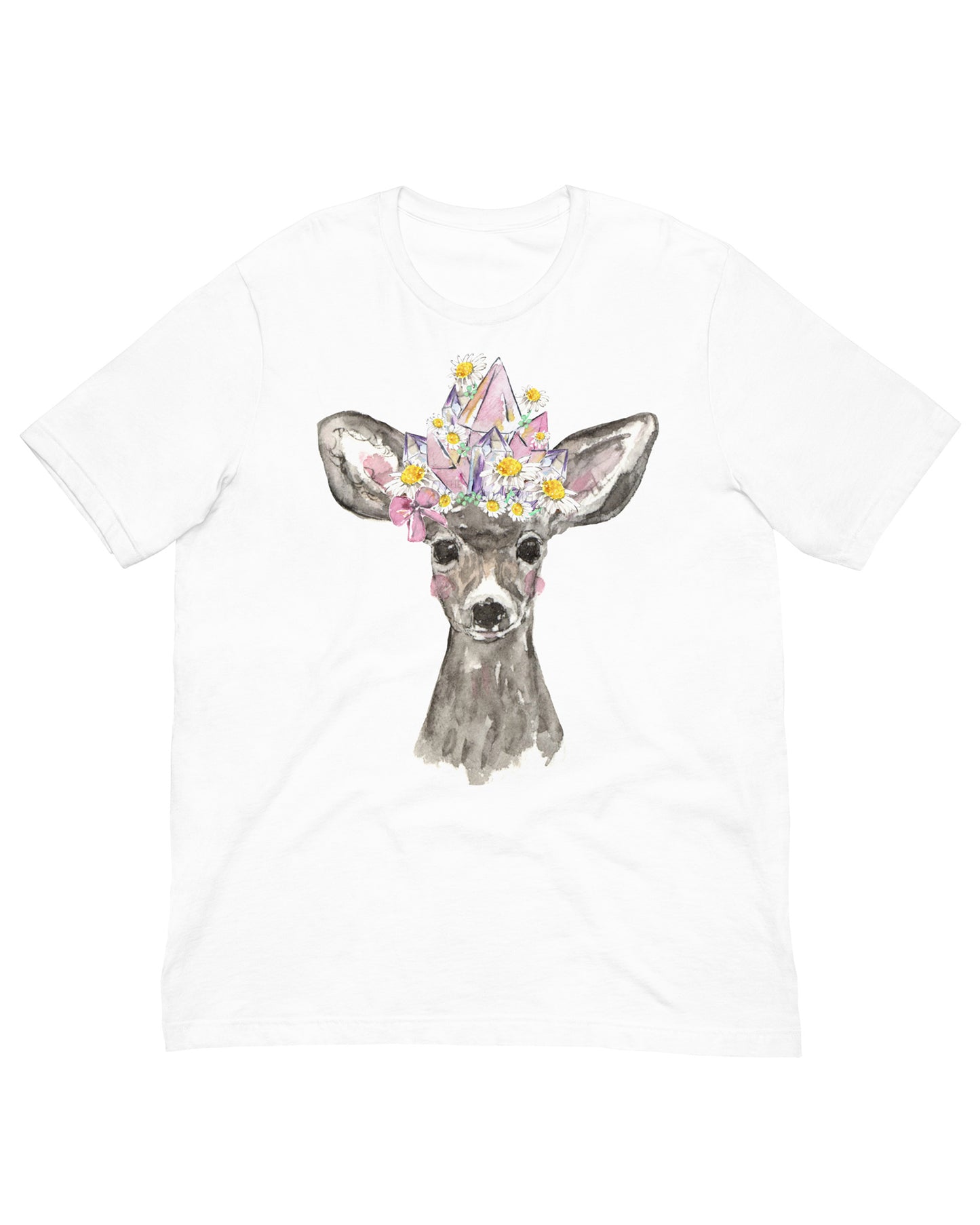 Coquette Crystal Deer Graphic Tee - Crystal Lover Gift Soft Cotton T‑Shirt (Unisex)