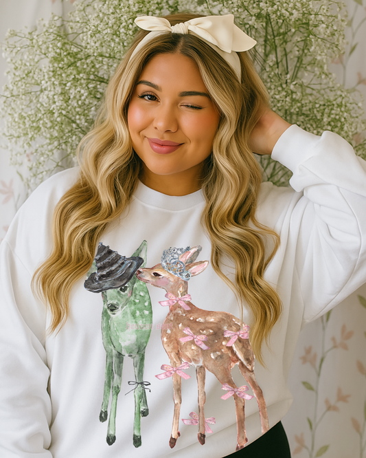 For Good Fawns Coquette Sweatshirt  - Wicked Inspired Soft Pullover (Unisex)